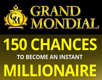 150 Free Spins Grand Mondial Casino Bonus